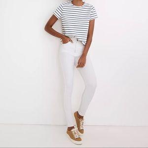 Madewell Tall 10" High-Rise Skinny Jeans in Pure White AJ295